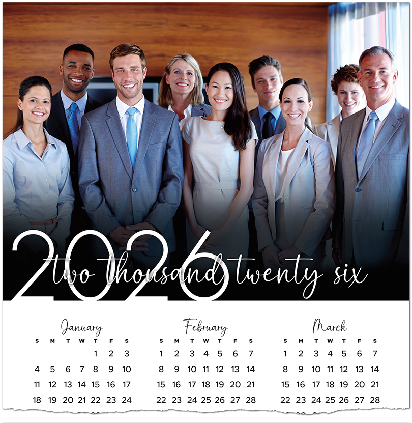 Modern Photo Calendar Card D3304U-4A